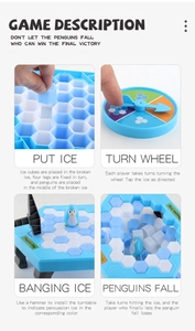 Step-by-step instruction guide for Save the Penguin ice breaking board game