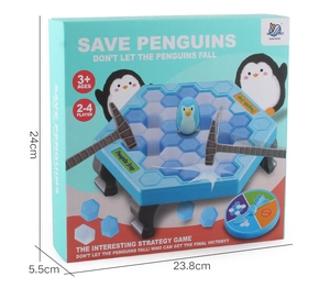 Packaging box dimensions of the Save Penguin ice-breaking strategy tabletop board game