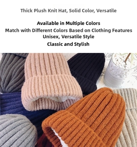 Detailed view of the thick fleece lining inside the knitted beanie for winter warmth