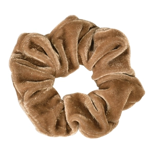 Brown velvet scrunchie simple hair tie elastic hair band for women ponytail holder daily