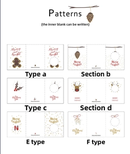 Detailed view of six Nordic Christmas cards with reindeer and gingerbread patterns