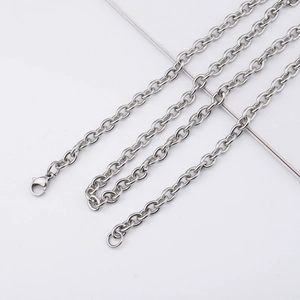 Classic stainless steel chain necklace with lobster clasp for men and women