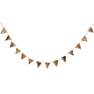 Natural birch bark triangle bunting flags for rustic Christmas party decor hanging