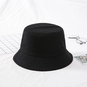 Unisex Bucket Hat Cotton Canvas Solid Color Sun Protection Outdoor Casual Japanese Style Foldable Fisherman Cap