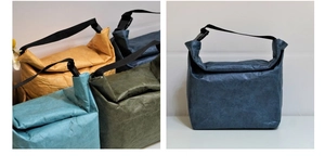 Detailed comparison of waterproof tyvek paper lunch bags in four classic earthy colors