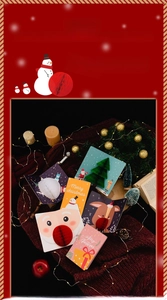 Detailed 3D pop-up Christmas cards featuring Santa, reindeer and snowman designs