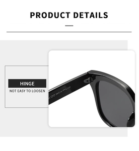 Macro detail of high-quality metal hinges and frame specs on black vintage sunglasses