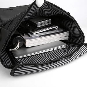 Waterproof business backpack with large capacity and organized compartments for laptop and tablet