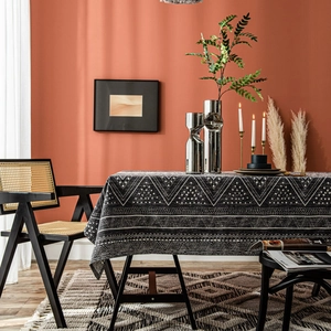 Geometric Cotton Linen Tablecloth Rectangular Dustproof Table Cover Bohemian Ethnic Printed For Dining Room Kitchen Decor