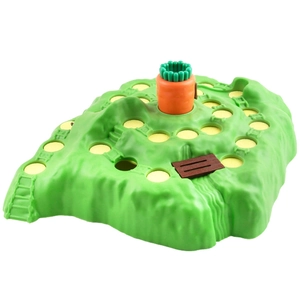Funny Bunny desktop game board with green mountain base and orange carrot mechanism