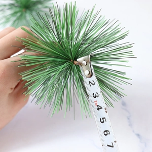 5cm artificial green pine needles ball Christmas decoration with measurement tape