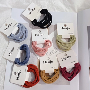 Seamless Hair Ties High Elastic Fabric Bands Simple Minimalist Ponytail Holder Accessories For Women Girls