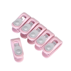 Pink and grey needle-free duvet clips set for secure bedding and quilt fastening