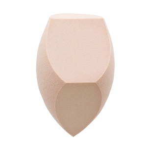 Pink multi-faceted giant makeup sponge puff with unique three-cut surface design