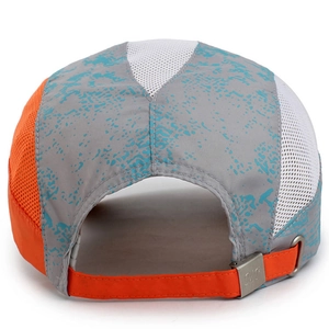 Breathable kids outdoor mesh baseball cap with adjustable strap and color block design