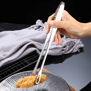 304 Stainless Steel Food Tongs Non-Slip BBQ Grilling Cooking Tweezers For Steak Meat Salad Kitchen Utility