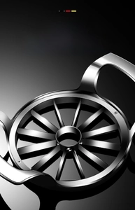 Close-up of zinc alloy apple slicer with 12 sharp blades and ergonomic wide handles