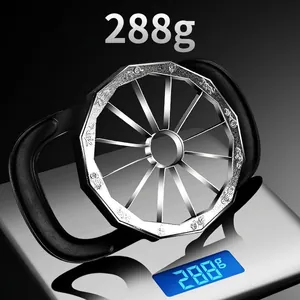 Heavy-duty 12-blade apple slicer made of stainless steel weighing 288g for kitchen use