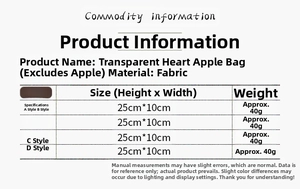 Size chart showing 25cm x 10cm dimensions for Christmas transparent gift candy bags