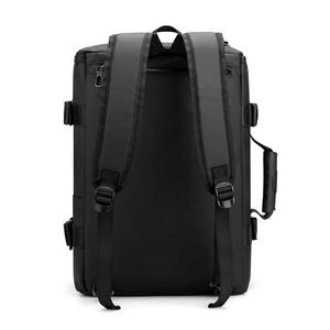 Waterproof business travel backpack with padded shoulder straps and reinforced side handle