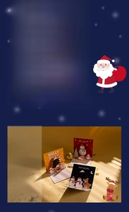 Cartes de Noël 3D en relief avec motifs bonhomme de neige et enveloppes assorties