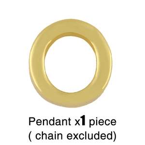 Polished 18K gold round pendant showing mirror finish and smooth metallic texture