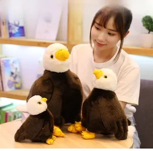Peluche di aquila calva in tre dimensioni mostrati in un ambiente domestico accogliente