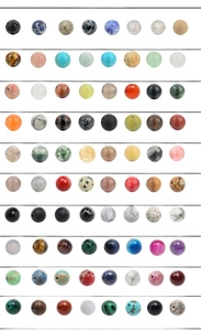 Collection of 80 semi-precious stone beads including tiger eye and agate for DIY jewelry