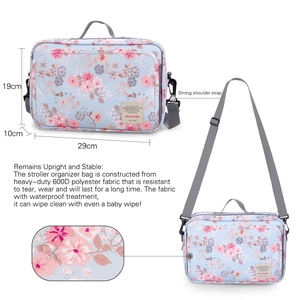 Wasserdichte 600D Polyester-Wickeltasche für Kinderwagen, Maße 19x10x29cm