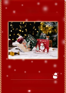 Detailed view of 3D Christmas pop-up card set made from premium 210g white cardboard