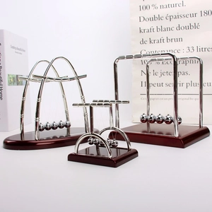 Newtons Cradle Balance Balls Metal Iron Sphere ABS Plastic Base Physics Science Desk Office Home Decor Modern Educational Gift