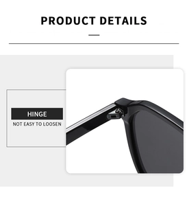 Detail of robust metal hinge on black sunglasses frame for durable structure