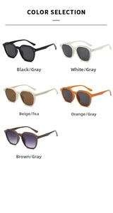 Fashion oversized polygonal sunglasses collection shown in five trendy color options
