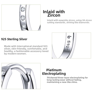 Macro detail of the S925 sterling silver inner band and 3A grade zircon setting