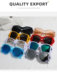 Detailed collection of oversized punk style sunglasses in multiple vibrant fashion colors