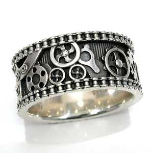 Steampunk Zahnrad Ring Industrie Mechanik Stil Vintage Legierung Galvanisiert Schmuck Für Herren Damen