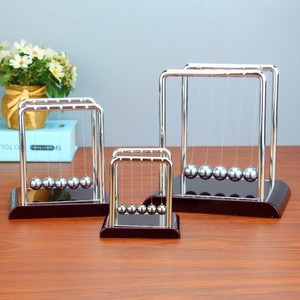 Newtons Cradle Balance Balls Pendulum Metal Plastic Stress Relief Desk Ornament Home Office Educational Decor Gift