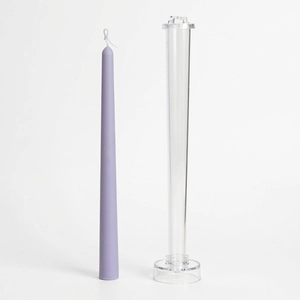 DIY acrylic mold kit for making long tapered candles in modern minimalist style