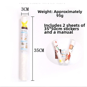 Kit stickers de Noël pour fenêtre avec feuilles PVC 35x50cm et manuel d'utilisation
