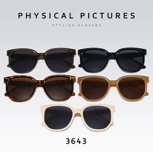 Aperçu détaillé de lunettes de soleil oversize élégantes en cinq coloris tendance