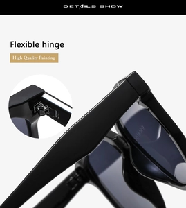 Vue détaillée des charnières flexibles et de la finition de peinture sur les lunettes