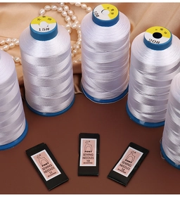 Detailed set of PONY beading needles and white silk threads for DIY jewelry making