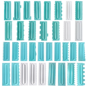 Cake Scraper Plastic Cream Comb Multiple Patterns DIY Baking Icing Smoother Decorating Tools For Kitchen Dessert