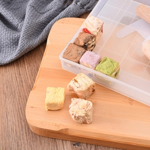 Handmade nougat set with assorted nut flavors in non-stick snowflake cake mold set