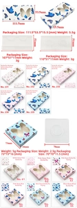 Detailed size specifications for butterfly window false eyelash packaging boxes
