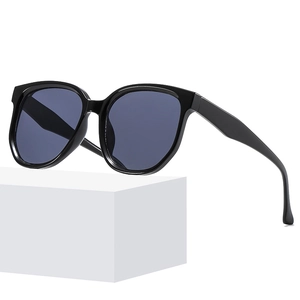 Lunettes De Soleil Tendance À Grande Monture UV400 PC AC Mode Rétro Unisexe