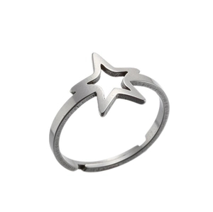 Macro detail of S925 engraved hallmark on inner band of silver crescent moon star ring
