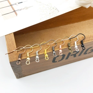 Set of assorted color metal earring hooks with balls for DIY jewelry making crafts