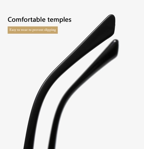 Detail of comfortable ergonomic black temples on square sunglasses for non-slip wear