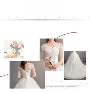 Dettagli di un abito da sposa in pizzo con scollo a V, lacci sulla schiena e strascico